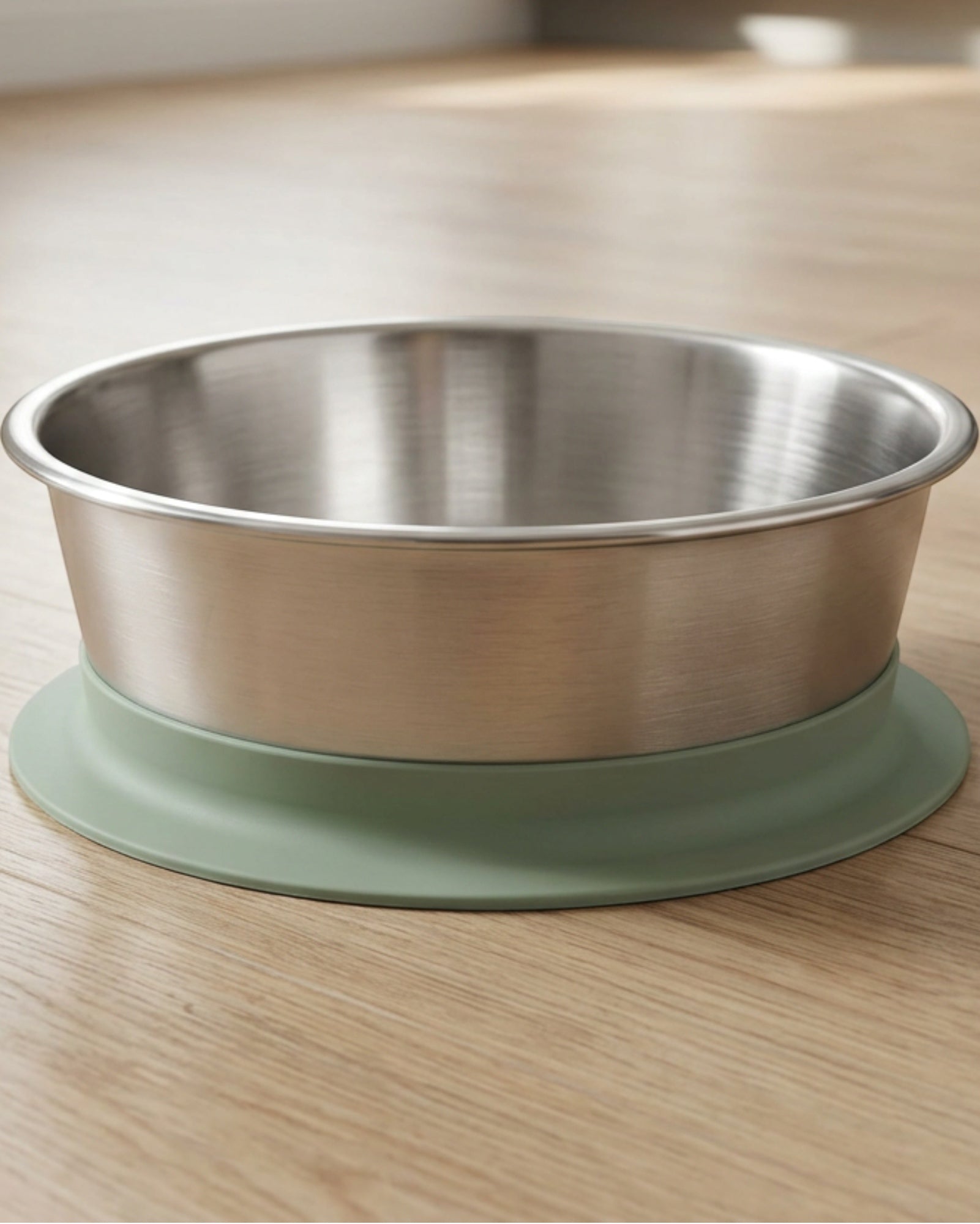 Vuros Stainless Steel Pet Bowl 1.6 L Sage Base - Lifestyle view